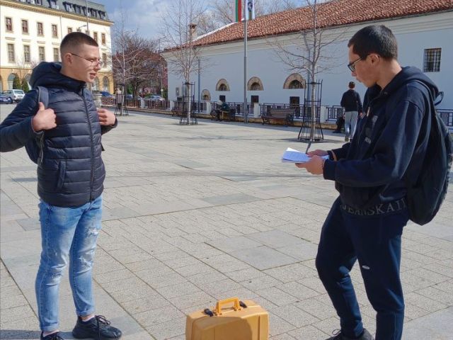 На 21 март се проведе страхотно геодезическо състезание на площад Хаджи Димитър